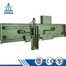 Elevator door operator center opening multifunctional elevator door interlock